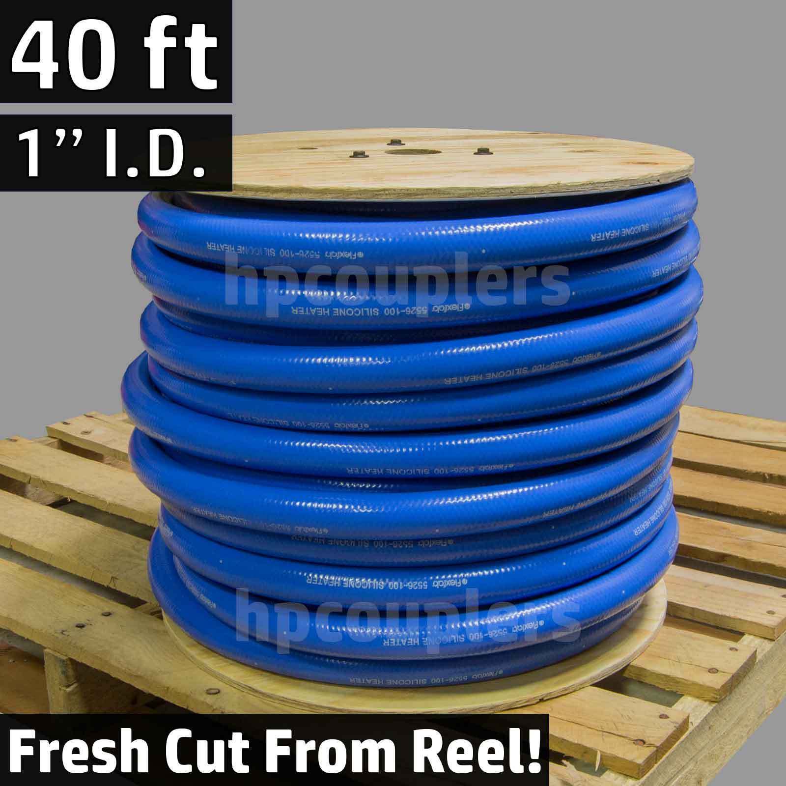 40 ft 1" ID FlexFab 5526 Blue Silicone Heater Hose 25mm 350F Radiator