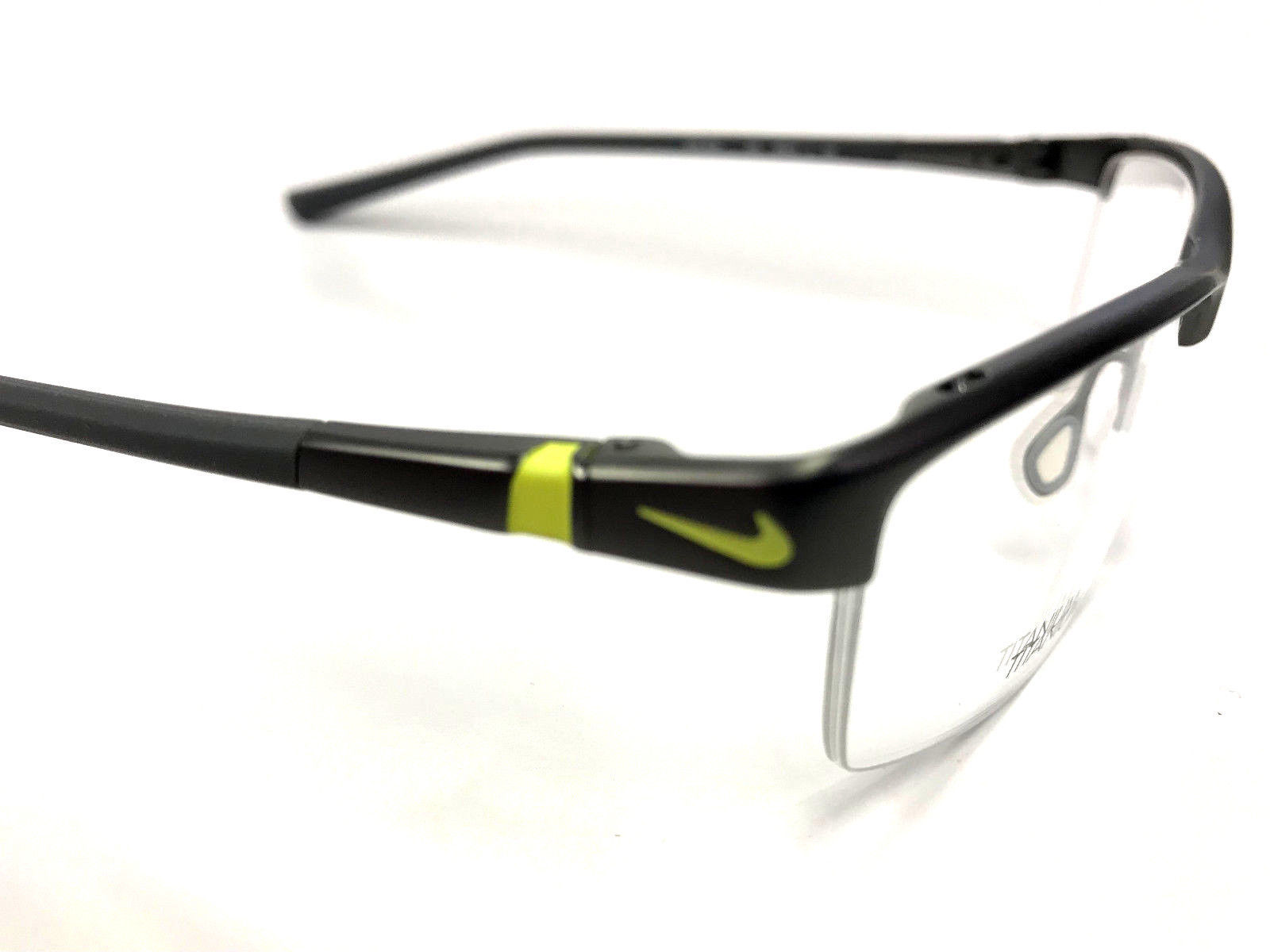 Nike 6050 Eyeglasses Titaniumn Frames Rimless Marchon Rectangular 55-14 ...