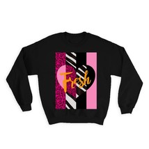 Heart Animal Print : Gift Sweatshirt Leopard Zebra For Her Feminine Modern - $28.95