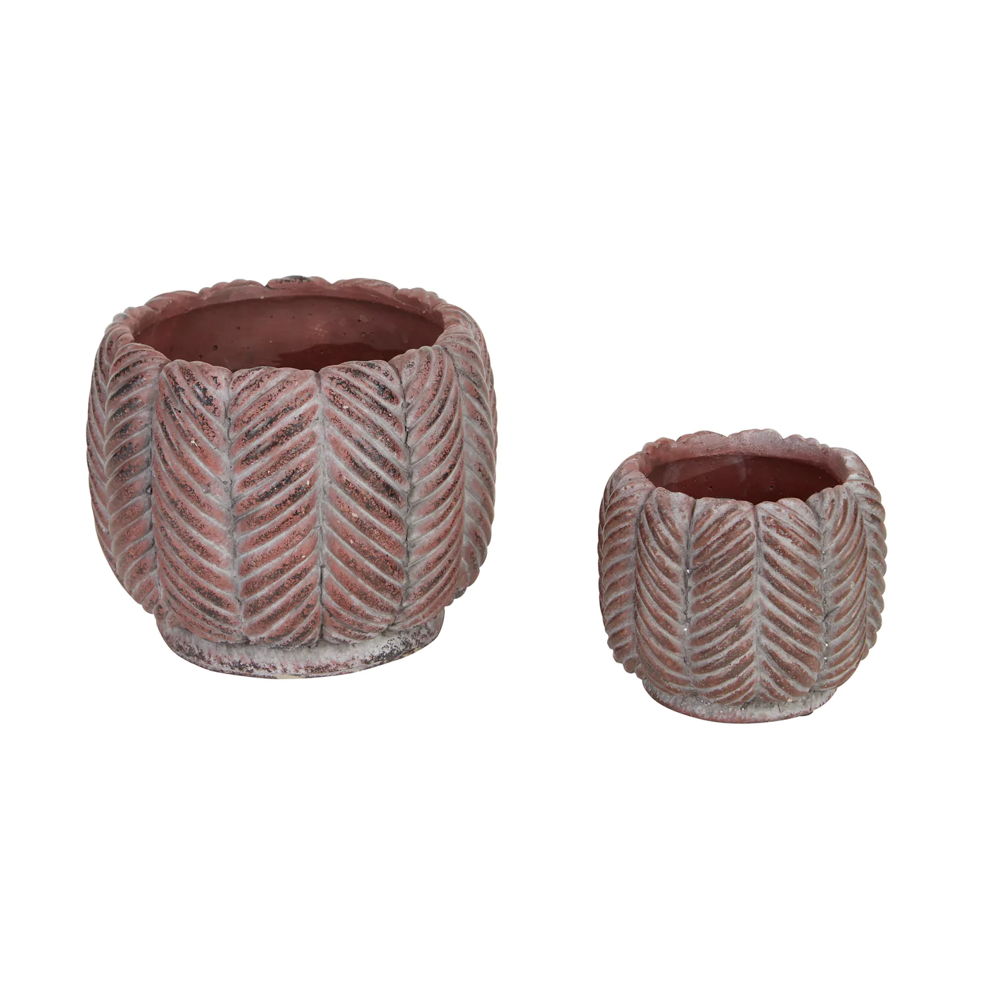 Deco Leaf Cement Flower Pot Set/2 - $37.50