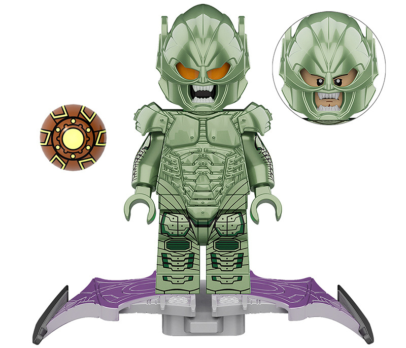2pcs The Green Goblin with Flying Robot Minifigure for boys and girls