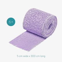 6 Plaster Cloth Rolls - Violet  -  2 x 118"   -  For Body Casts, Craft Projects image 2