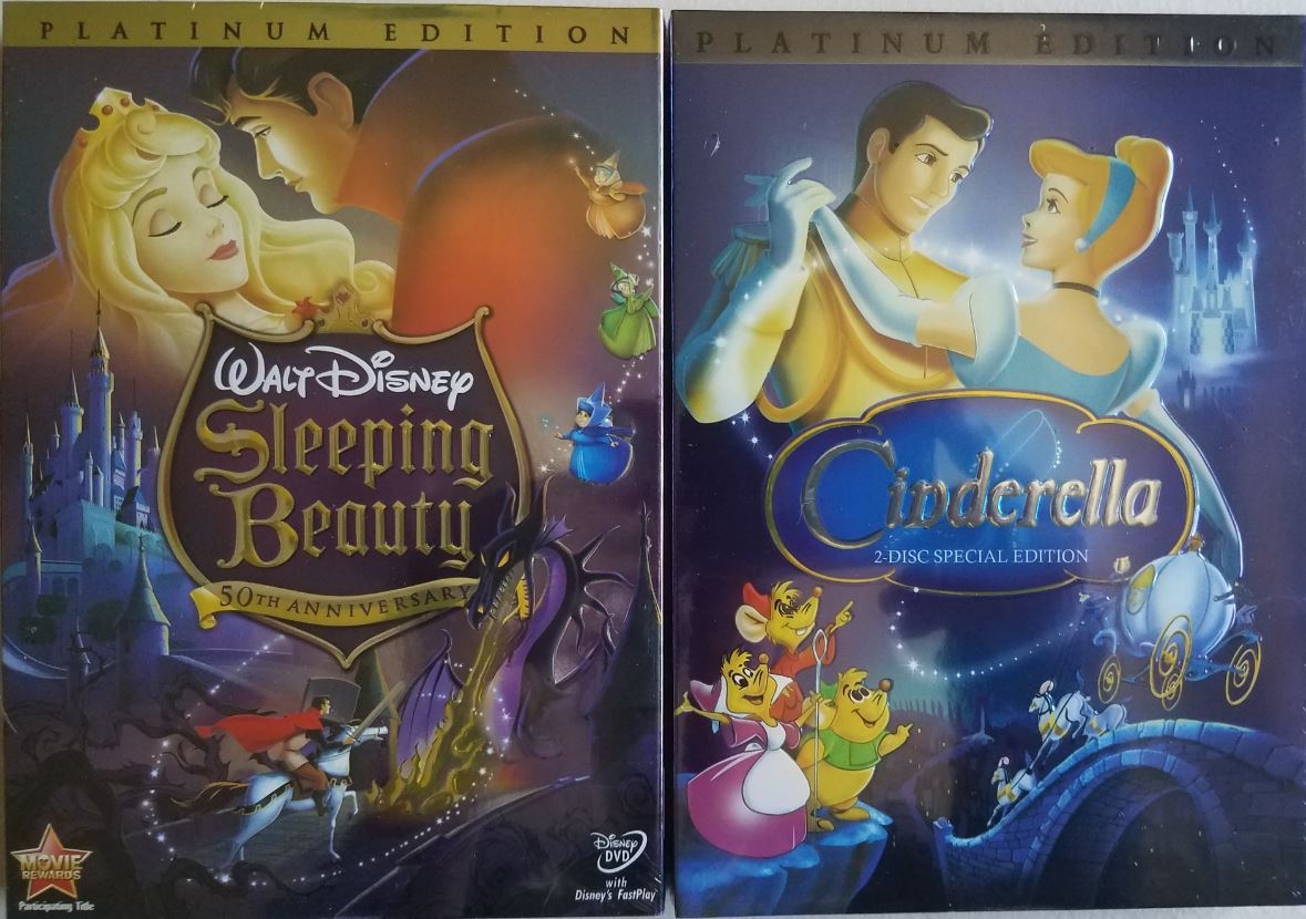 Set of 2 for Cinderella & Sleeping Beauty DVD - New & Sealed - US Fast ...