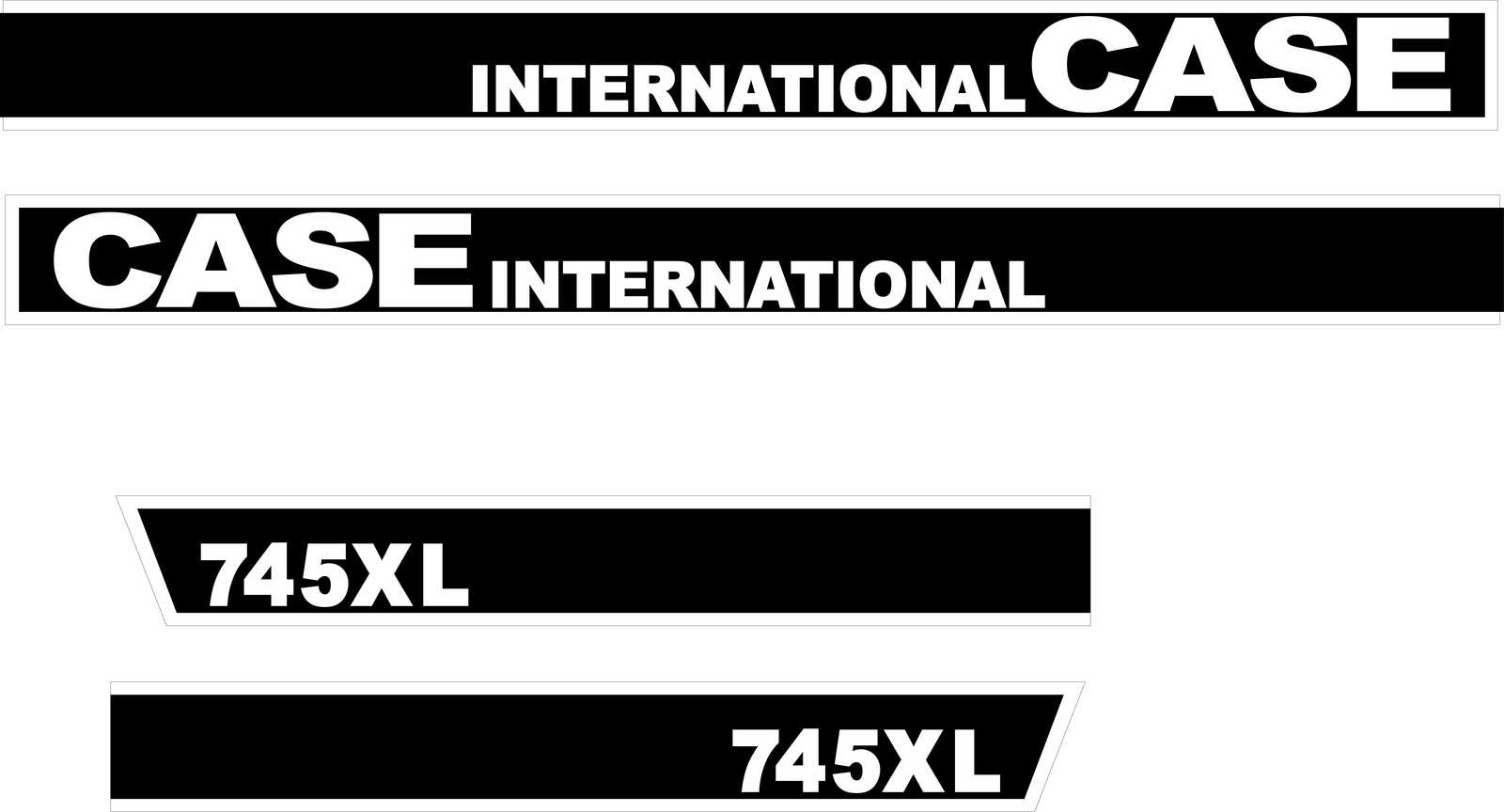 CASE 745XL INTERNATIONAL Tractor decal set, reproduction Other