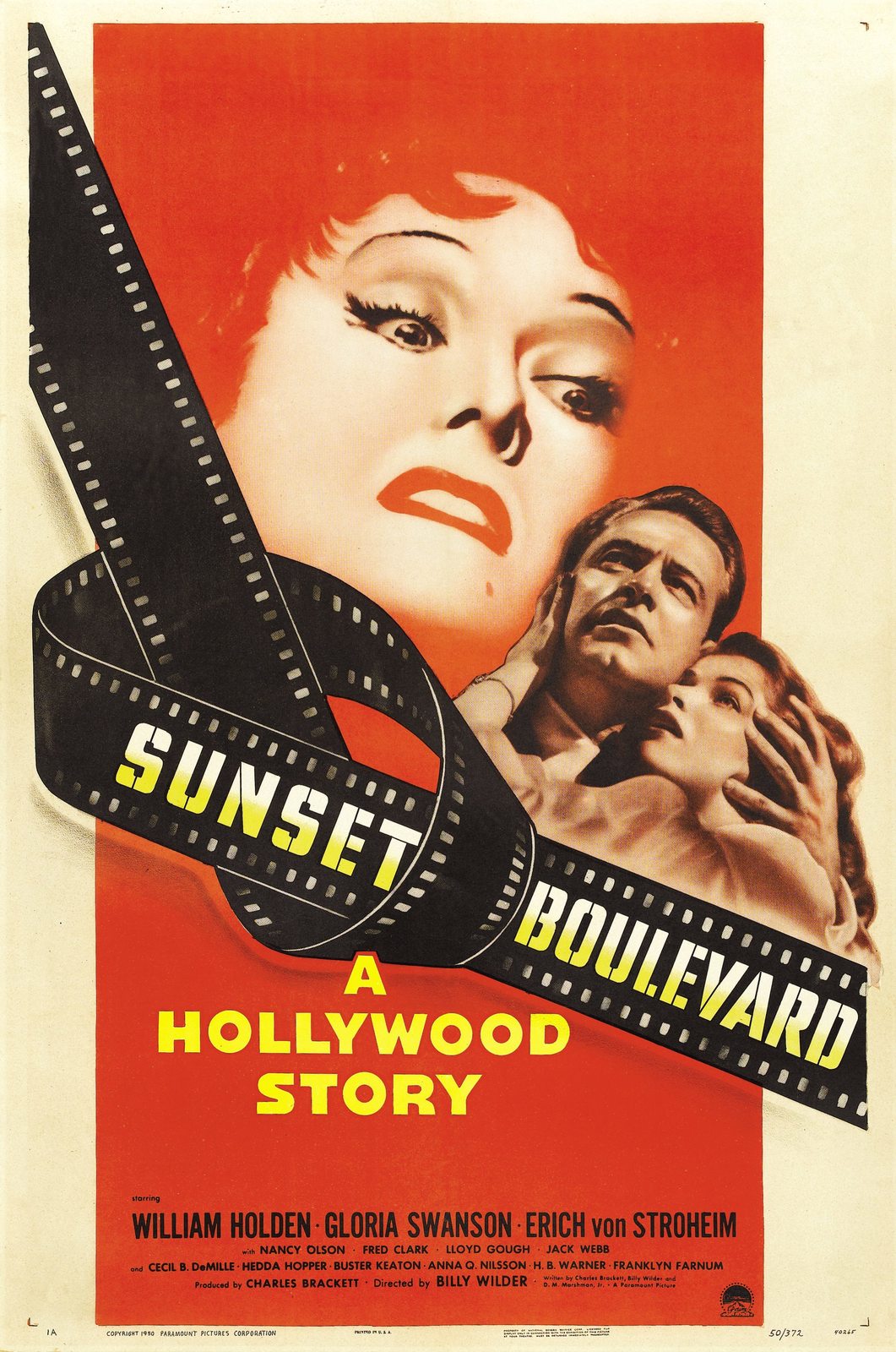 Sunset Blvd. Movie Poster 1950 Billy Wilder Art Film Print Size 24x36 27x40