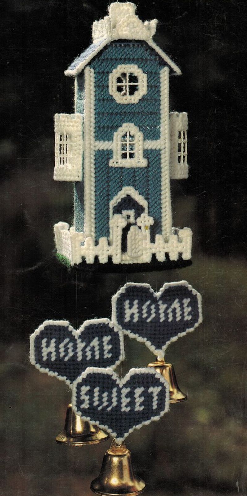 Plastic Canvas Bluebird Butterfly Home Sweet Home Wind Chimes Pattern