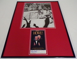 Gordie Howe Signed Framed 16x20 Photo Display Detroit Red Wings