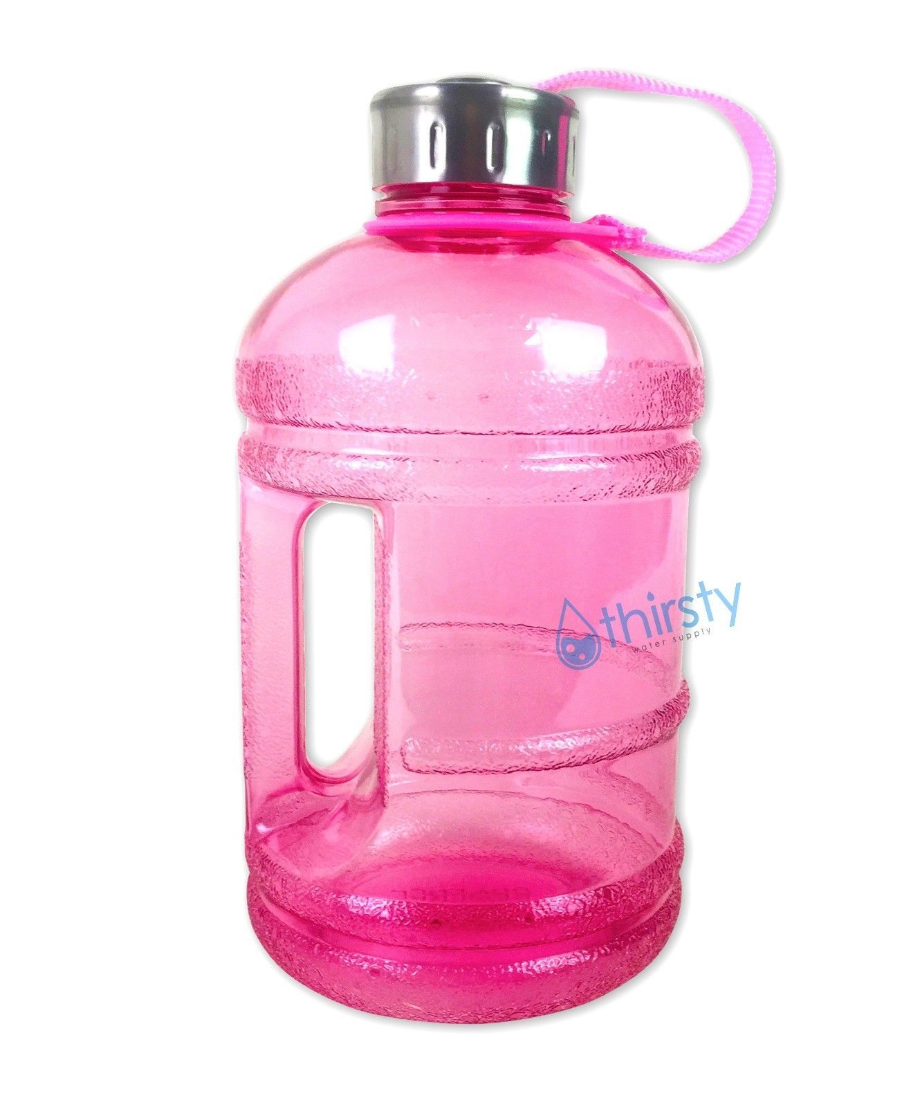 Pink BPA Free Half Gallon Water Bottle Drinking Jug Gym Canteen Steel ...