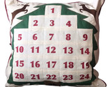 Pottery Barn Accents Advent Calendar Pillow Cover20" Square Christmas Decor HD4