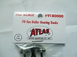Atlas # 180000 (9180000) 70 Ton Roller Bearing Trucks 1 Pair  HO Scale image 2