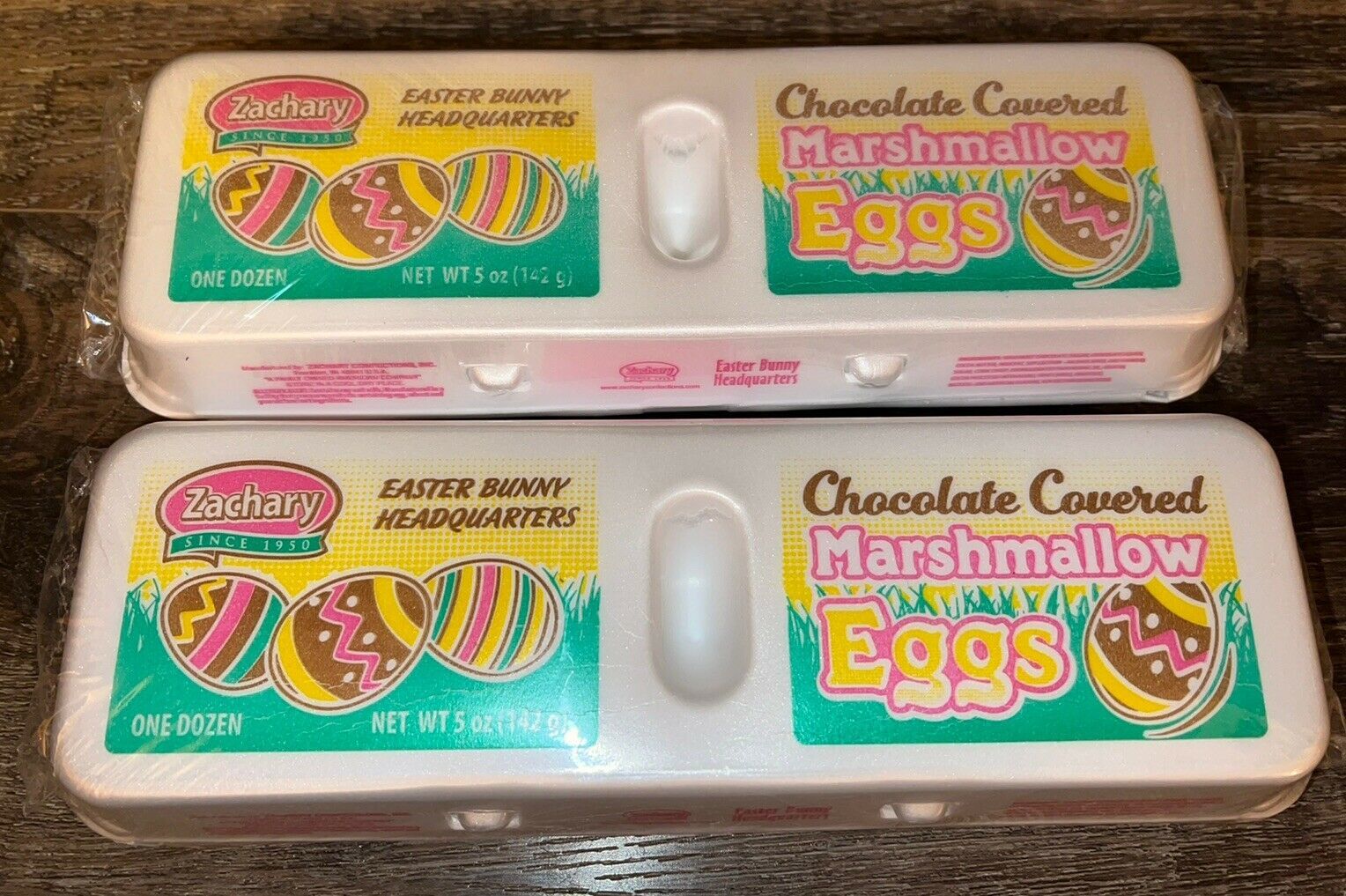 Zachary Marshmallow Milk Chocolate Eggs Easter 2Cartons 5 Oz. Each