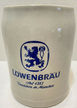 Lowenbrau Munchen Beer Stein Mug West Germany 0.5L Gerz Vintage - $14.58