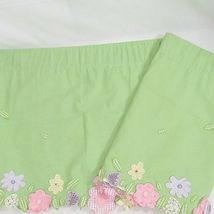 Pottery Barn Kids Garden Floral Applique Flowers Green 2-PC Lined Valances - $62.00