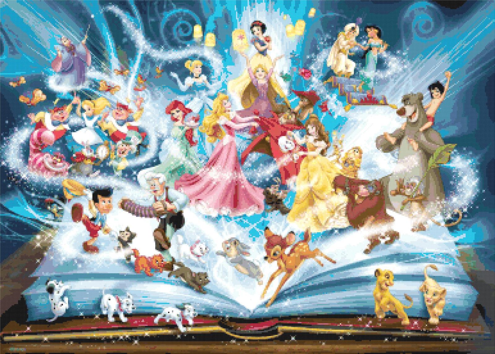 counted Cross stitch pattern disney best themes stained 386*276 stitches BN2273