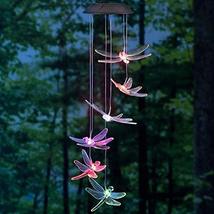 Plow &amp; Hearth Color-Changing LED Solar Dragonfly Mobile - $18.99