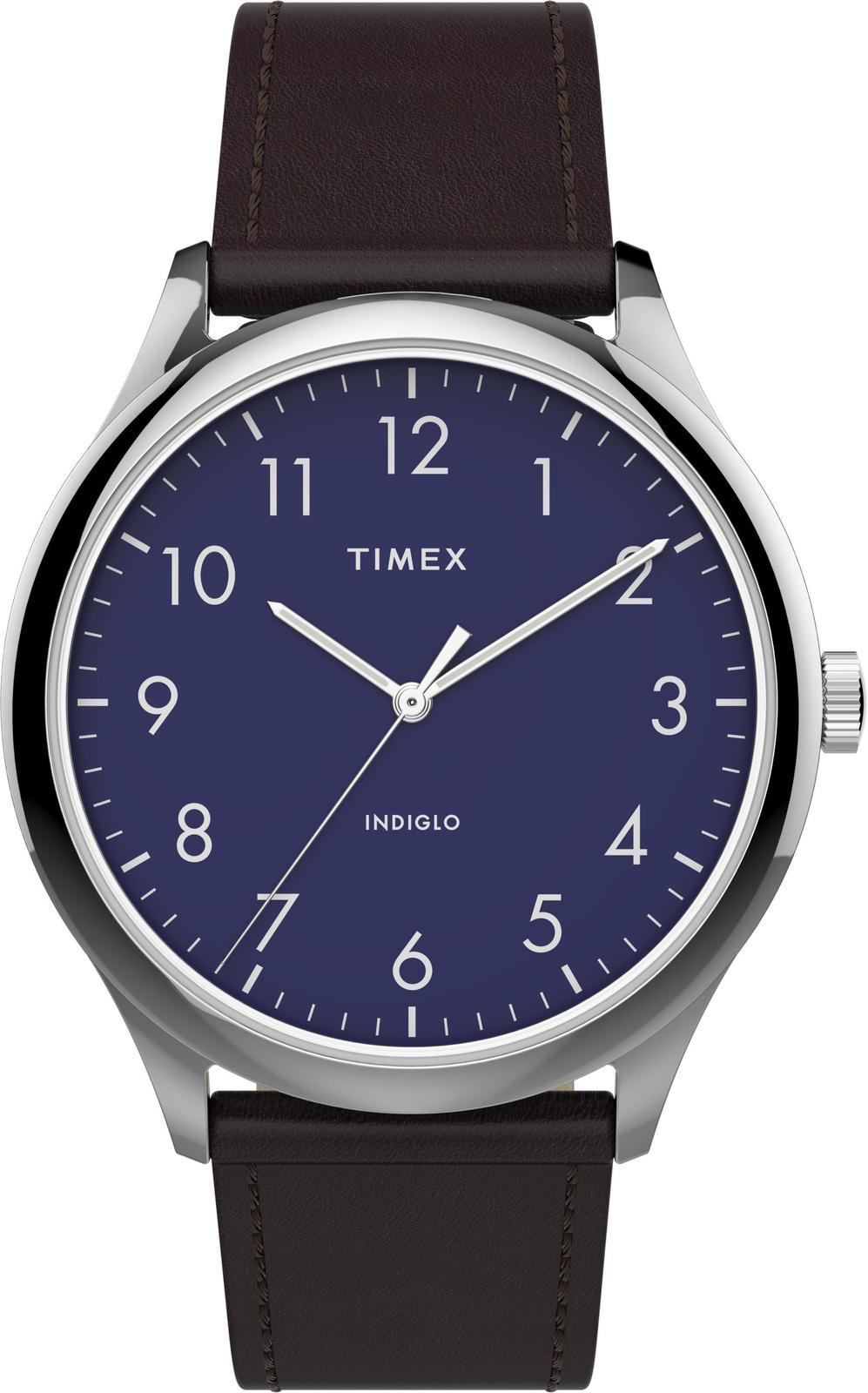 Timex TW2T72000 Men's Modern Easy Reader   40mm Brown Leather Strap Watch
