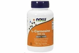 NEW NOW L-Carnosine 500mg Supports Muscle Vitality Supplement 100 VegiCaps - $43.90