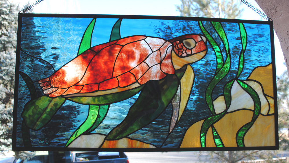 Stained Glass Window Sea Turtle Stained Glass