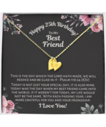 25th Birthday Necklace Best Friend, Bestie Necklace Gift, Heart Charm Necklace  - $44.95 - $64.95