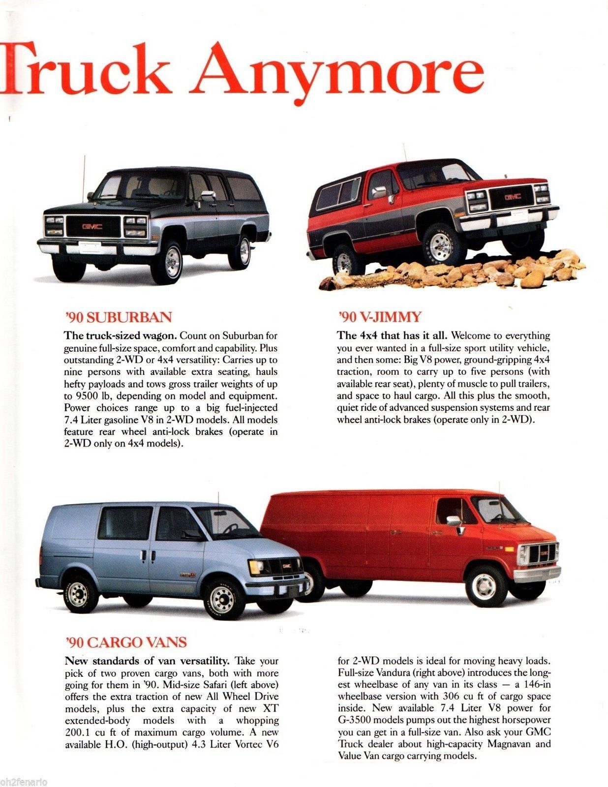 1991 Dodge Ram Van Original Sales Brochure Catalog