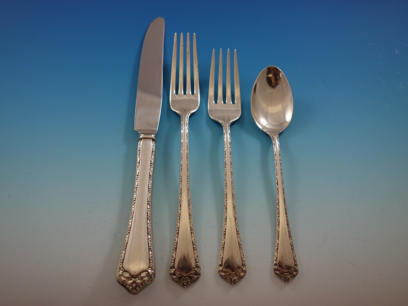 Rosemary by Easterling Sterling Silver Flatware Set for 8 Service 37
