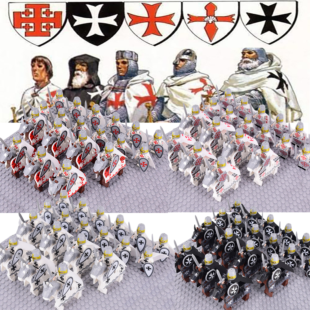 26PCS Medieval Teutonic Knights Templar Hospitaller Holy Sepulchre Minifigures