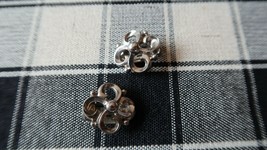 Vintage Barclay Silver Clip Earrings 2cm - $10.40