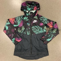  NWT Nike AQ8803-343 Girls' Sportswear Windrunner Jacket Hooded Floral Multi XL - $44.95