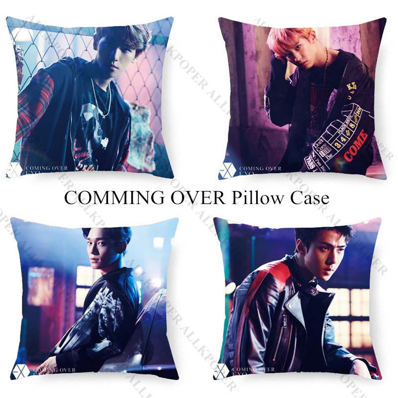 Kpop EXO Throw Pillow Case [COMING OVER EXO Throw Square Pillow Bolster Cushion