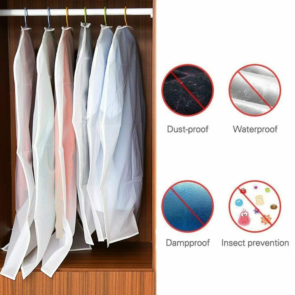Clothing Covers Clear Suit Dress Bag Moth Proof Garment Bags Zippered