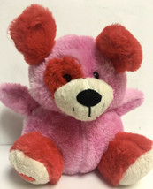 Animal Adventure Pink Red 8” Puppy Dog Soft Plush Heart Accent Valentines Lovey - $16.04