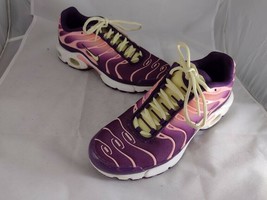 Nike Unisex Kids Air Max Plus GS Athletic Shoes Purple Pink Laces AV7962-600 7Y - $39.99