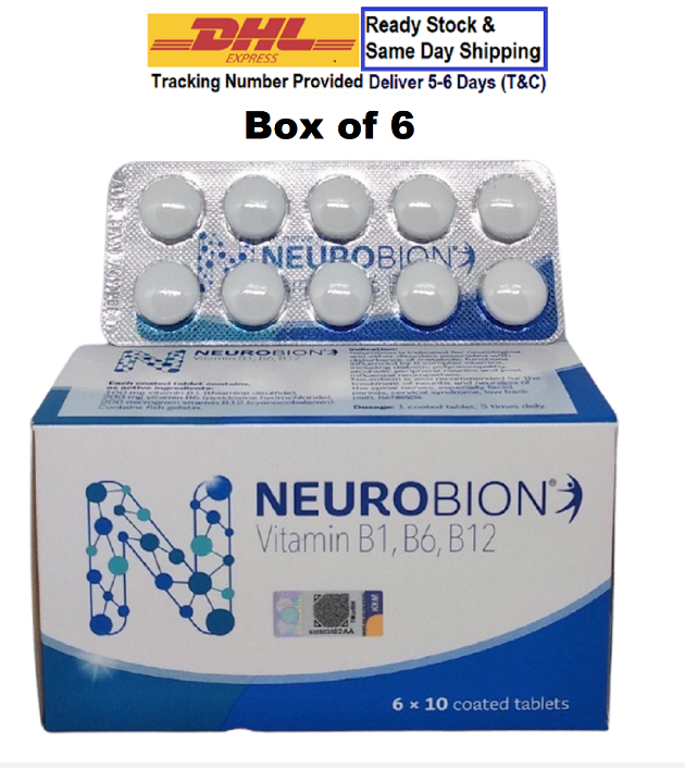 6 X 60'S NEUROBION Vitamin B Complex B1 B6 B12 for nerve improvement