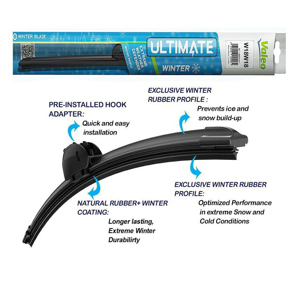 Valeo 28" + 24" Ultimate Winter Windshield Wiper Blades (Set of 2