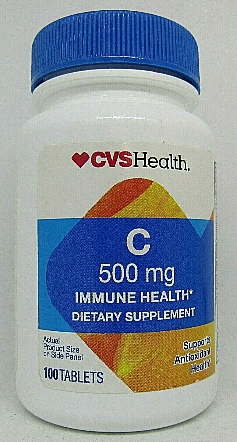 CVS Health Vitamin C 500 mg 100 Caplets Exp 09/2022 Vitamins