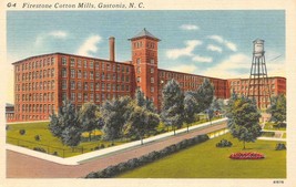 GASTONIA, NC North Carolina FIRESTONE COTTON MILLS FACTORY c1940s Linen ... - $5.84