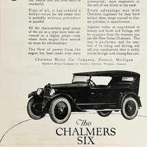 Vintage 1922 Chalmers Motor Car Company Print Ad The Chalmers Six Detroi... - $6.62