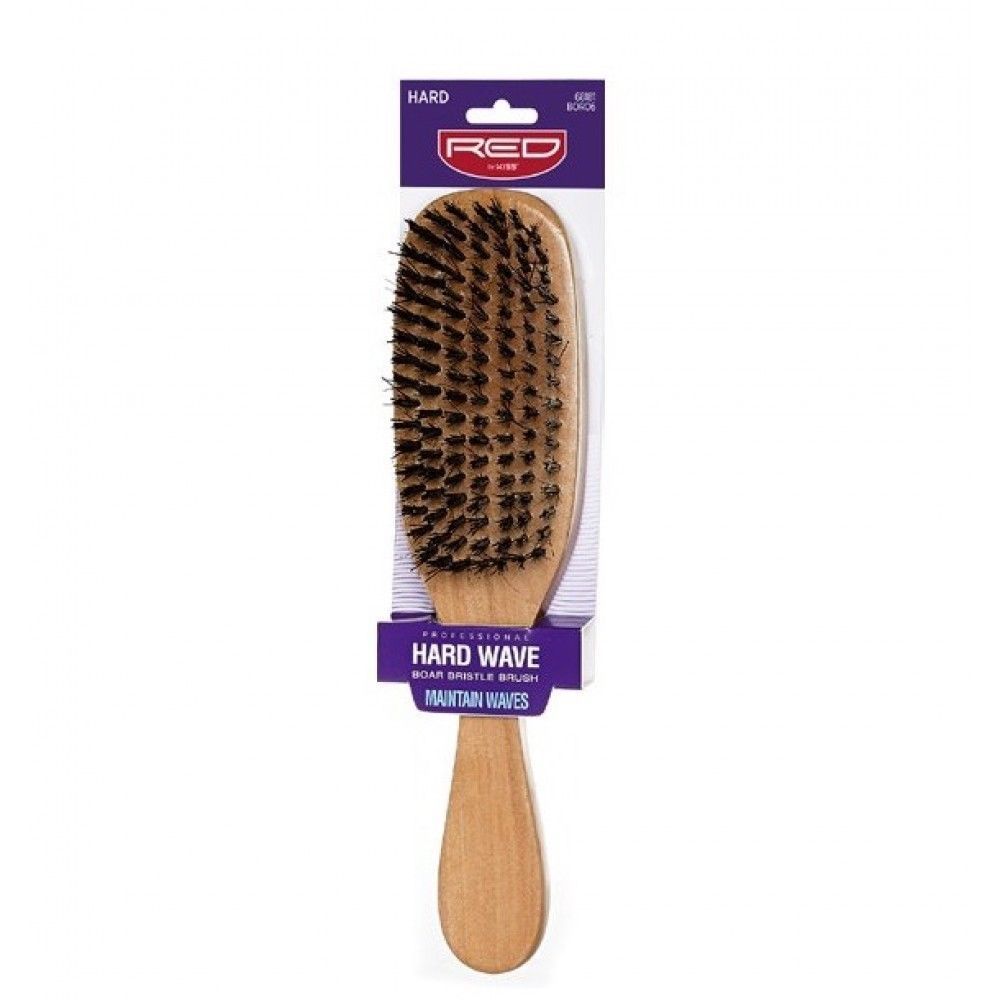 Red by Kiss Premium Hard Wave Boar Bristle Brush BOR06 Brushes & Combs