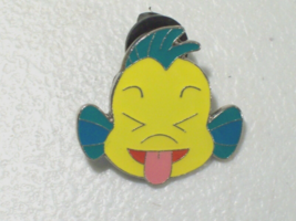 Disneyland The Little Mermaid Flounder Emoji Enamel Trading Pin - $5.83