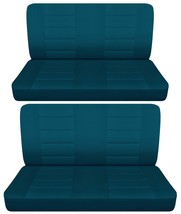 Front and Rear bench car seat covers fits 1968 Chevy Impala 4 door sedan teal - $130.54