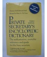 Private Secretary&#39;s Encyclopedic Dictionary: Third Edition [Hardcover] P... - $98.01