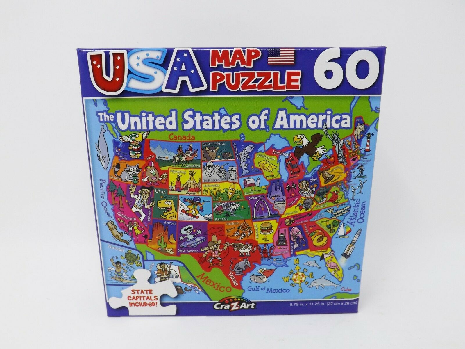 CraZArt USA Map 60 pc Puzzle State and 50 similar items