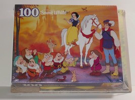 Golden Walt Disney Snow White 100 Piece Puzzle W/Coloring Book & Book SEALED - $12.10