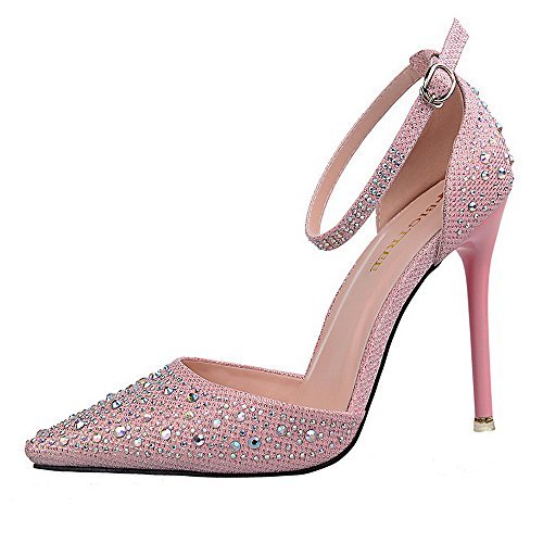 Rhinestones Lady Dress Shoes Women Pumps Heels Party Festival Wedding ...