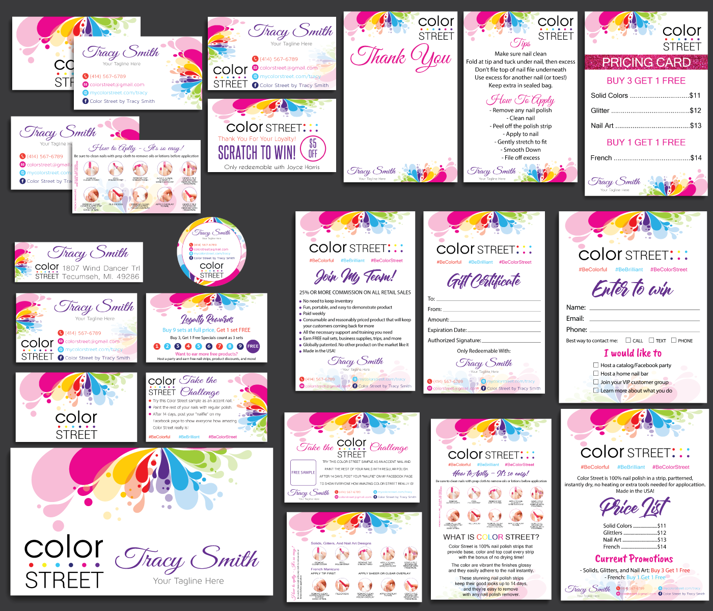 Color Street Bundle, Color Street Package, Personalized Color Street