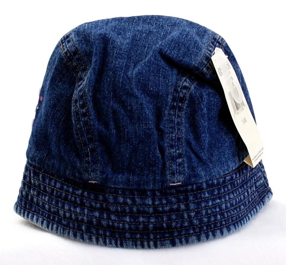 Oshkosh Fleece Lined Blue Denim Bucket Hat Toddler Girls NWT Hats