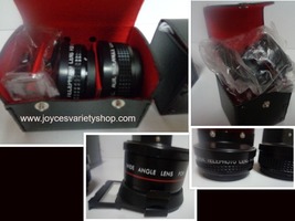 Assorted 35M Camera Lens &amp; Case Y.I.C. &amp; Sakar Wide Angle &amp; Telephoto - $19.99
