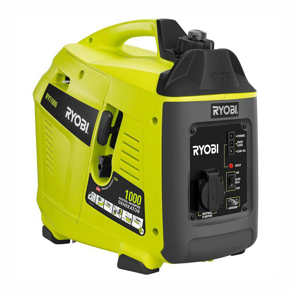 RYOBI Inverter Generator 120V 20 AMP Muffler Overload Protection Green