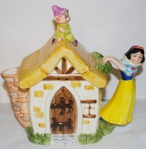 Disney Snow White &amp; Seven Dwarfs Cottage Ceramic Teapot with Dopey EXCEL... - $38.69