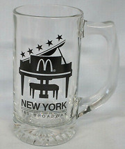 McDonalds 160 Broadway New York Black Piano Glass Mug - $22.76